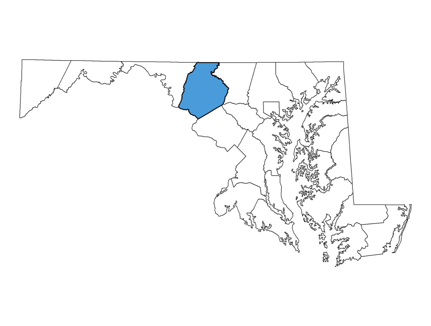 Frederick County Maryland Map