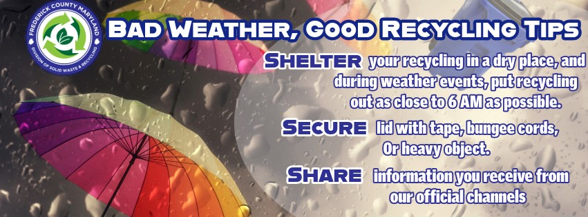 Bad Weather Good Recycling Tips featuring the 5 S's 