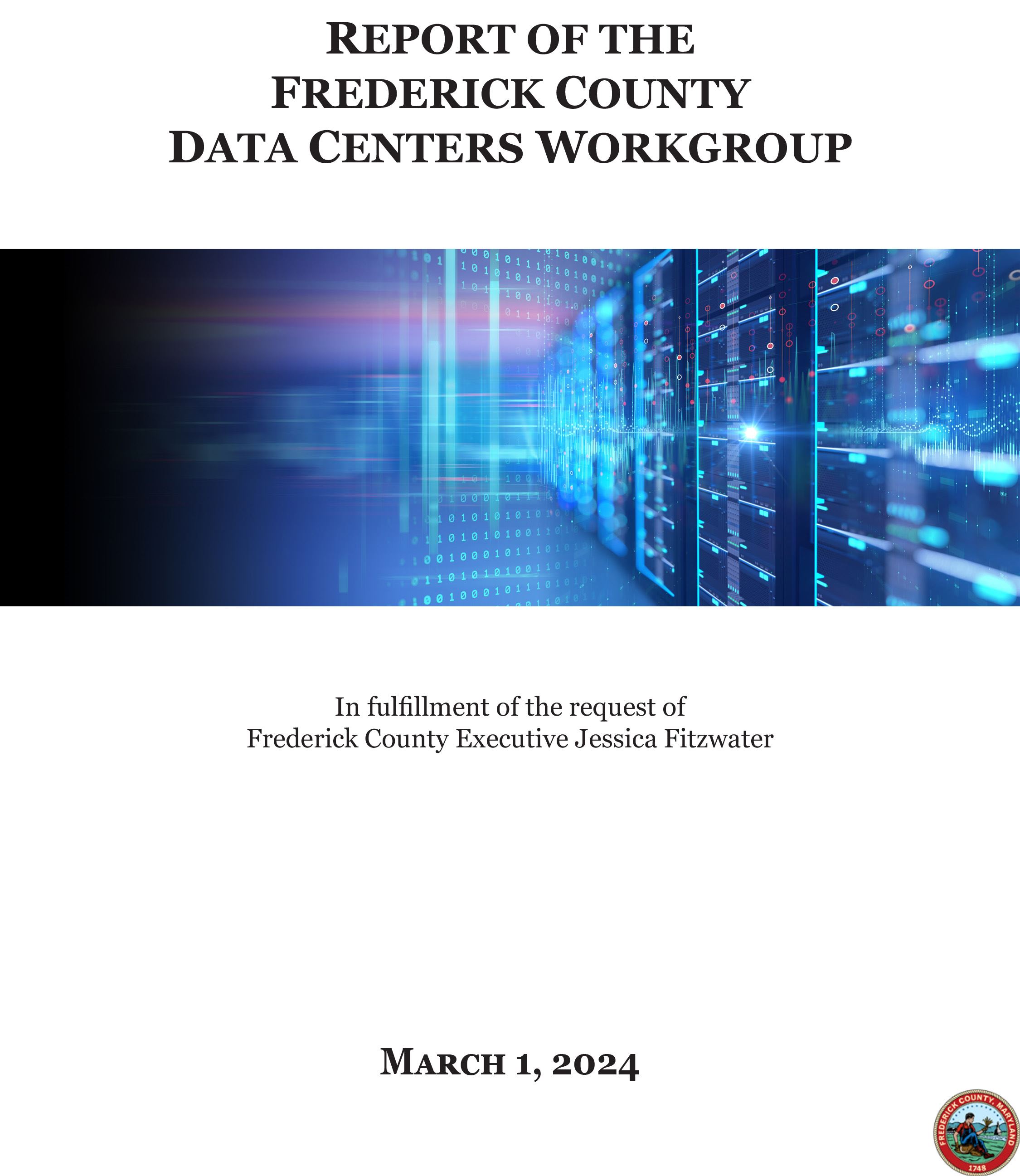 Decorative cover of Data Center Workgroup report