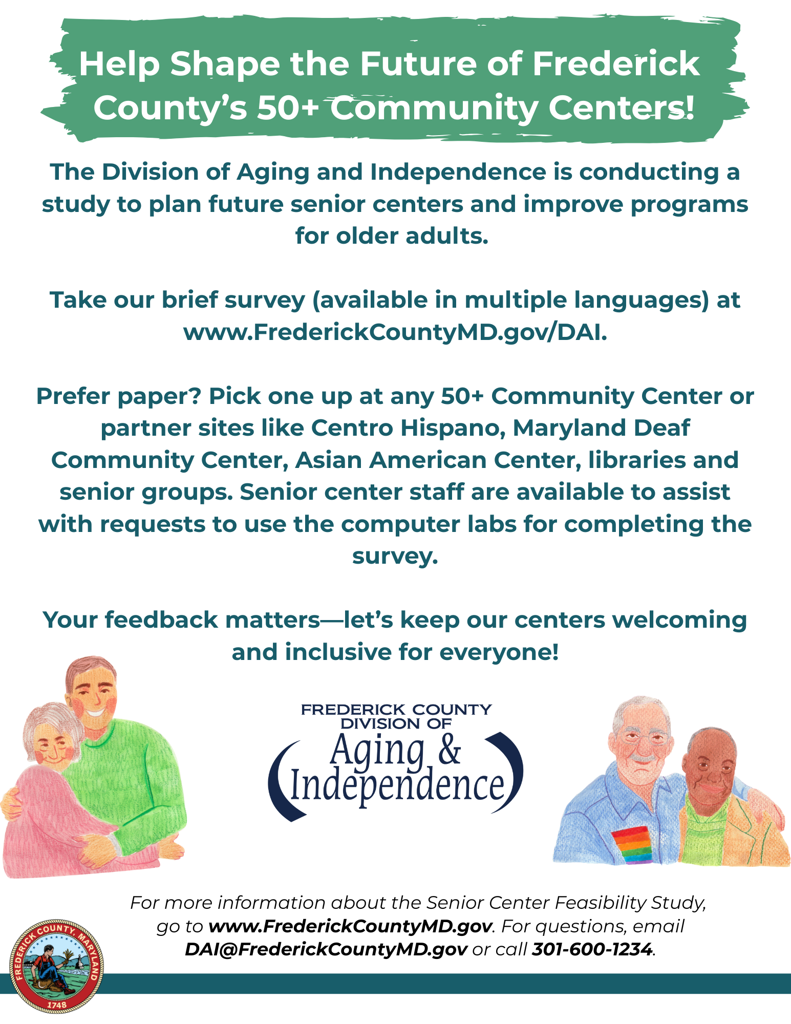 Senior Center Survey flyer