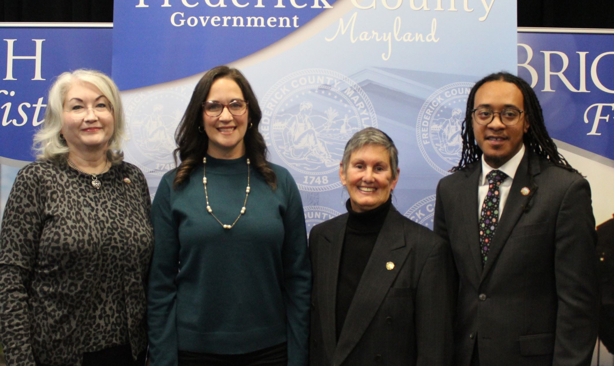 People posing for a photo.